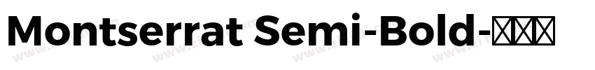 Montserrat Semi-Bold字体转换